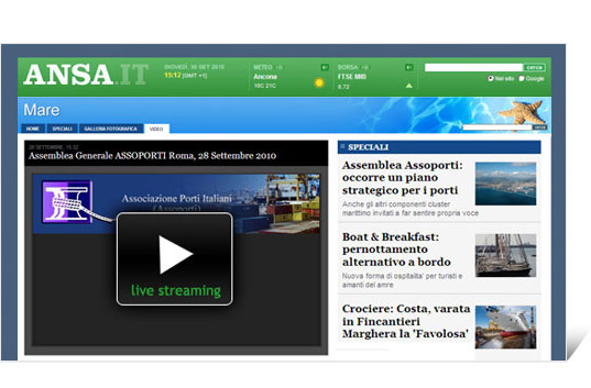 Assoporti e Ansa - webcasting