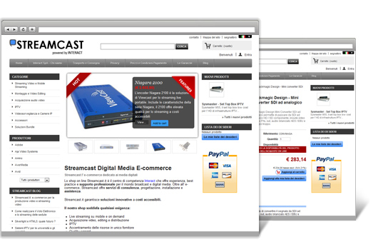 Realizzazione nuovo sito e-commerce streamcast