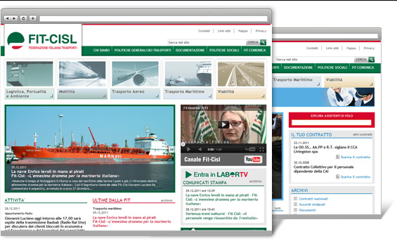 Realizzazione sito web per FIT CISL - immagine showcase